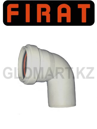 Отвод 90 канализационный Firat, 50 мм