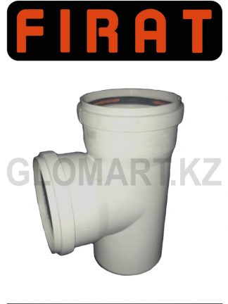 Тройник прямой канализационный Firat, 100 мм