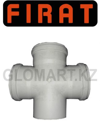 Крестовина канализационная прямая Firat, 100 мм