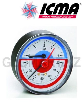 Термоманометр Icma 0-4 бар,0-120 °С